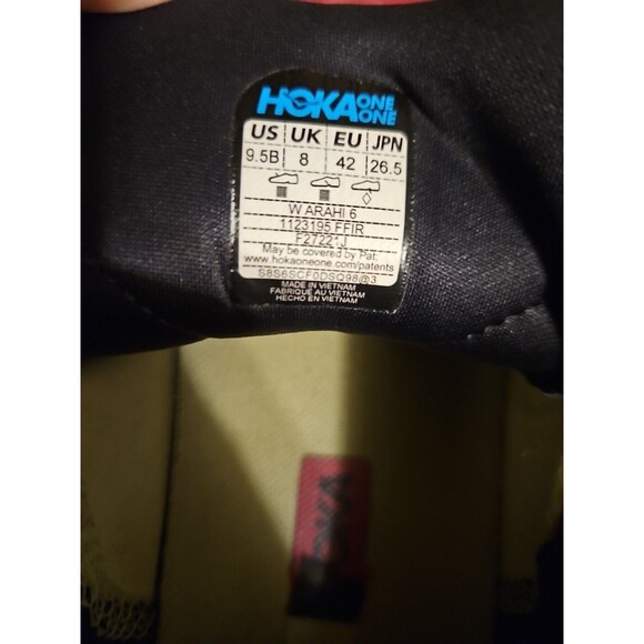 HOKA One Arahi 6 Women 9.5 B Fuchsia Ibis Rose Running Shoes Athletic Sneakers - Picture 6 of 6